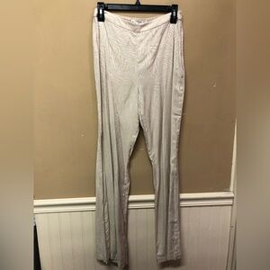 MNG Mango Cream Light Weight Animal Print Pants Size M NWT